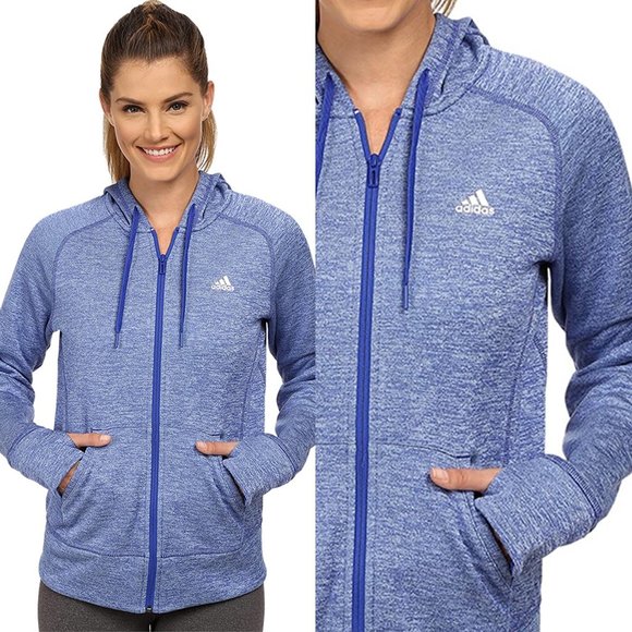 Adidas Team Issue Womens Fleece Full-Zip Hoodie XS - Picture 1 of 9